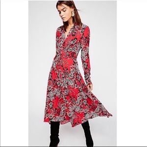 Free people twist front shirt dress